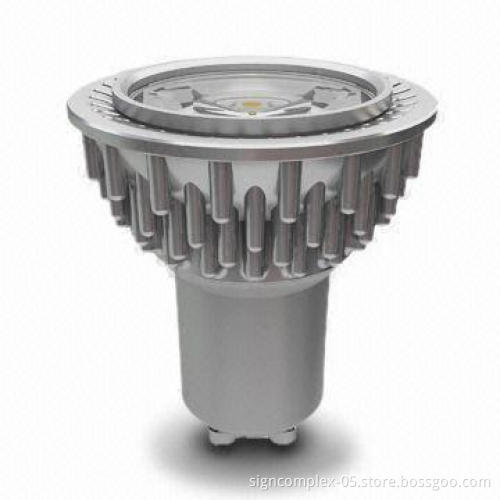 LED Spotlight, Slivery White Shell, 5W Rated Power Consumption and 100 to 240V AC Working Voltage